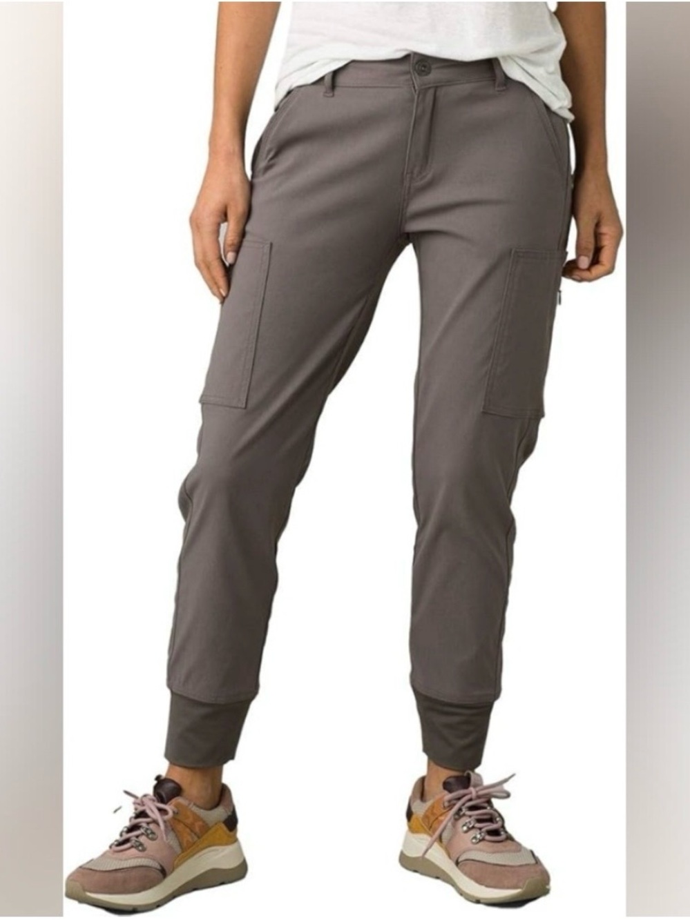 Prana Women's Khaki Cargo Jogger Pants